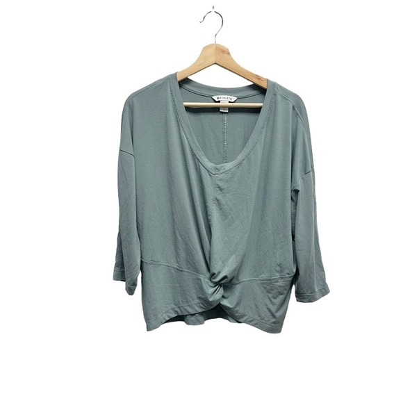 Athleta Embody Twist-Front Top Sage Green‎ Size Large - Picture 2 of 10